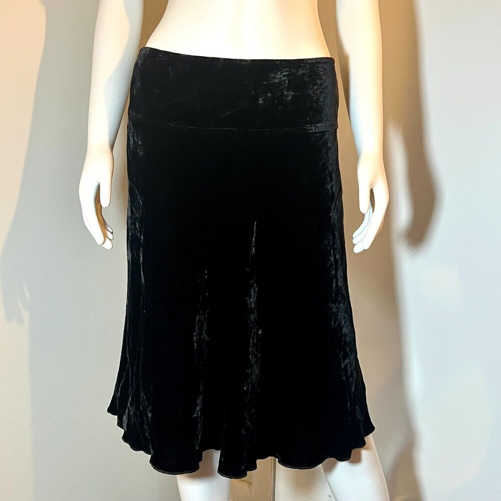 Vintage 90s Ideology Silk Crushed Velvet Skirt 8 Whimsigoth Grunge Vampy Witchy